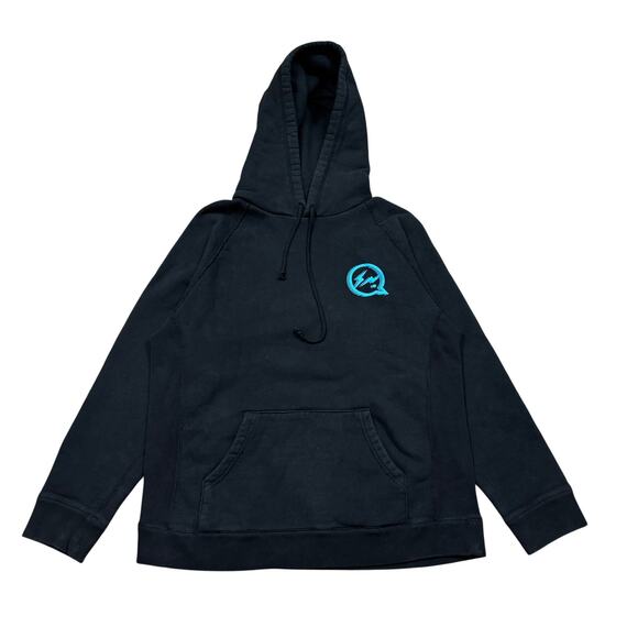 Denim By Vanquish & Fragment Logo Print Hoodie Men's Large